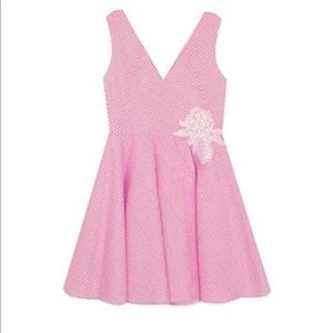 Rare Editions
Big Girls sSleeveless Striped Seersucker Dress. in good condition